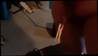Video 1205557601: clothes pegs, mistress playing, man gay