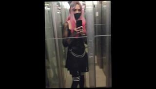 Video 1596184803: sissy solo, solo amateur trans, solo latin trans, sissy outside, sissy public, girl dressed