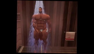 Video 1619541575: foot ball hunk, foot ball shower, cum