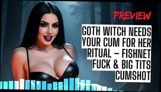 Video 1665728325: erotic joi, big tits joi, cumshot joi, erotic men, goth cum, fishnet fuck, women