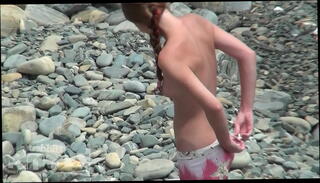 Video 1364100345: naked russian girl, naked beach