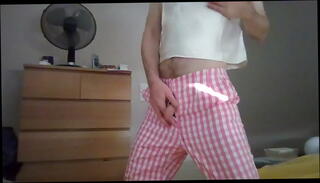 Video 1621767375: crossdresser solo masturbation, fetish solo masturbation, crossdresser bukkake, penis fetish, crossdresser pink, clothed fetish, sexy pants