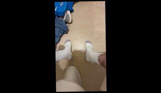 Video 1653264803: solo male feet, solo gay amateur, white socks feet