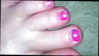 Video 1221519301: cum feet, pretty pink toes, pretty straight