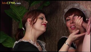 Video 1594504924: cfnm amateur femdom, cfnm threesome, cfnm amateur jerks, cfnm amateur cock, cfnm maids, cfnm 3some, cfnm stockings, cfnm heeled