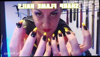 Video 1601273353: femdom latex fetish, female domination femdom pov, latex fetish babe, fetish babe fingers, solo babe fingers, finger nail fetish, latex model, latex lady, british femdom lady, long finger nails, latex dress